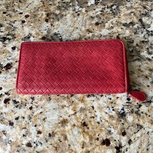 Bottega Veneta Red Wallet